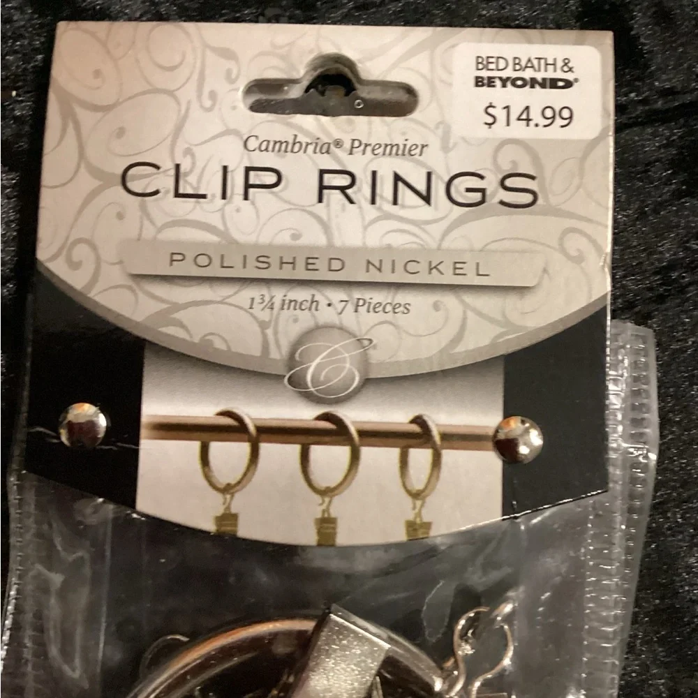 Polished Nickel Shower Curtain Clip Rings